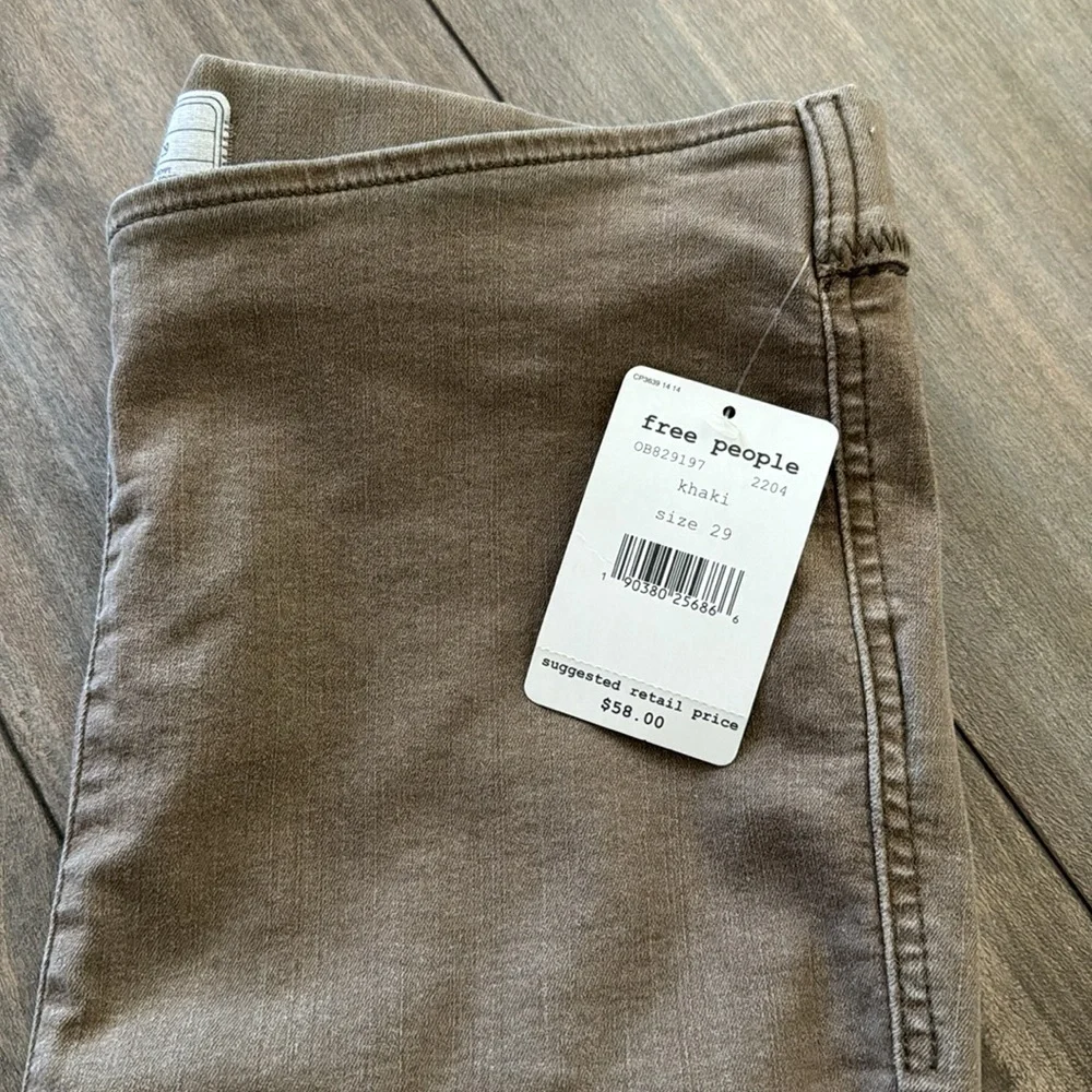 NWT Free People Beige Jeggings Skinny Pants Size 29 - Picture 2 of 8